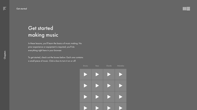 Beautifully designed interactive tutorial on getting started making music 🎶